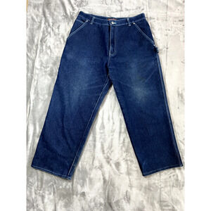 Webs Mens Jeans Size 38x32 Vintage Denim Y2K Baggy Wide Leg Skater Grunge Street